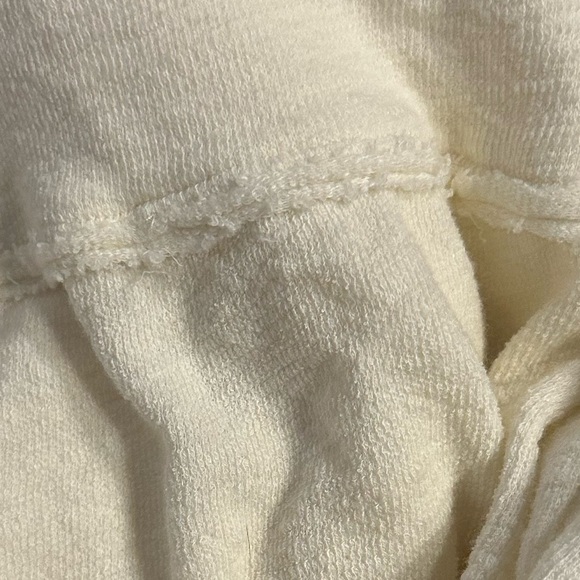 PILCRO Anthropologie Ruffle Sleeve Ivory Pullover Cotton Modal Boho Sweater Sz S - Picture 9 of 11